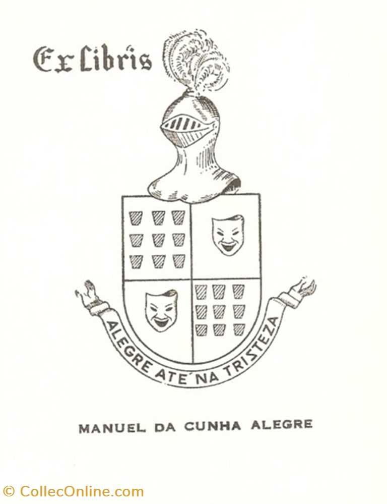 CUNHA ALEGRE vieux papiers ex libris cunha alegre