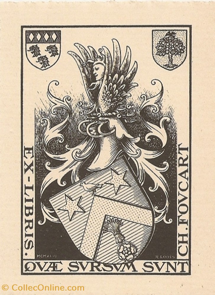 FOUCART documents anciens ex libris foucart