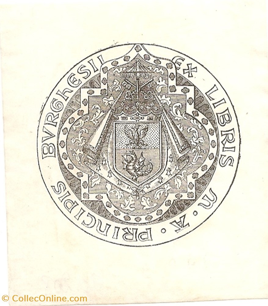 BORGHESE vieux papier ex libri borghese