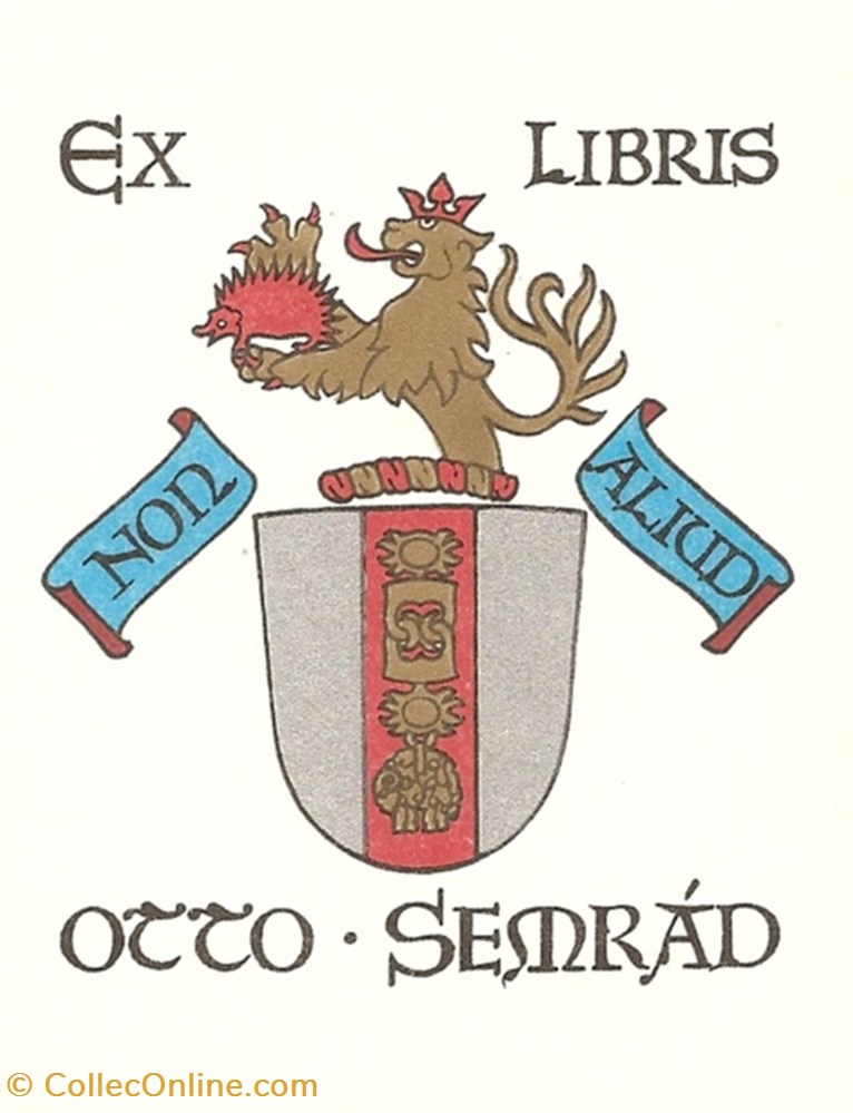 SEMRÁD vieux papier ex libri semrad
