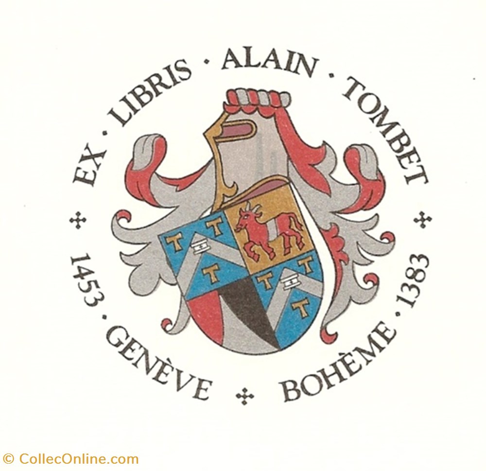 TOMBET vieux papier ex libri tombet