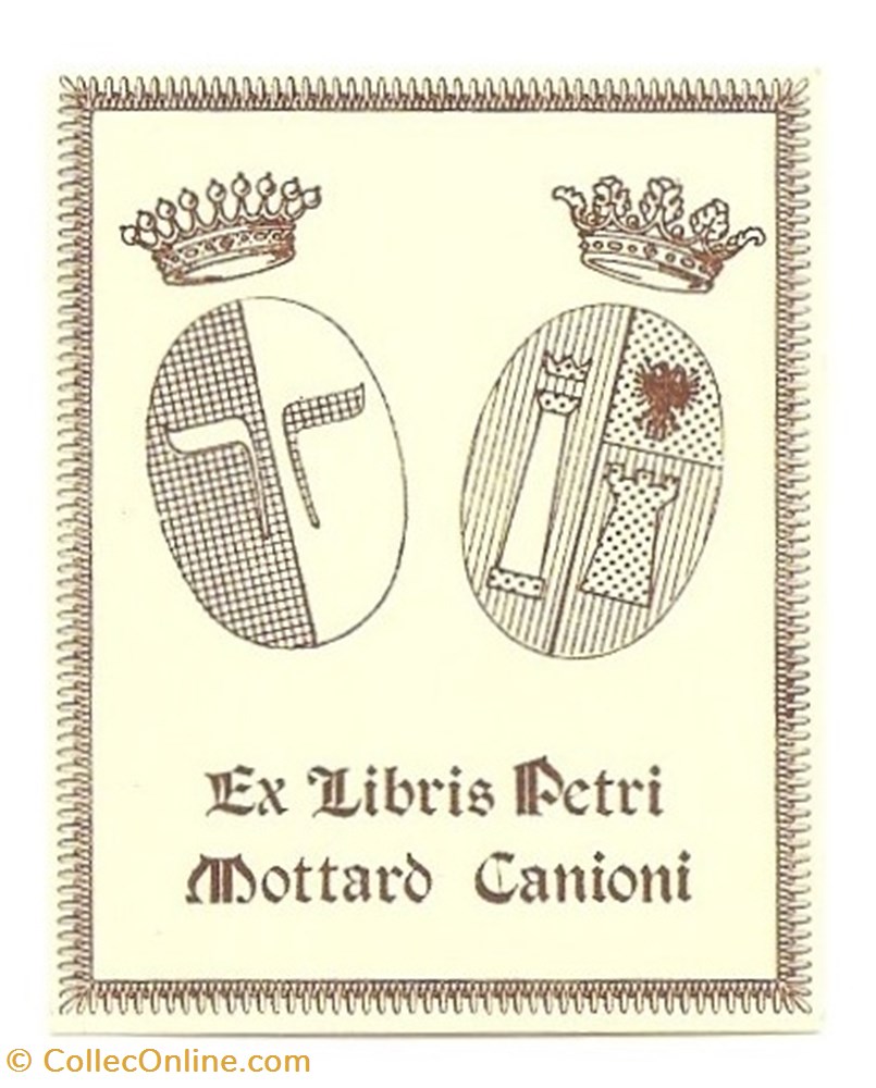MOTTARD CANIONI vieux papiers ex libris mottard canioni