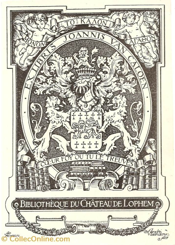 CALOEN vieux papiers ex libris caloen