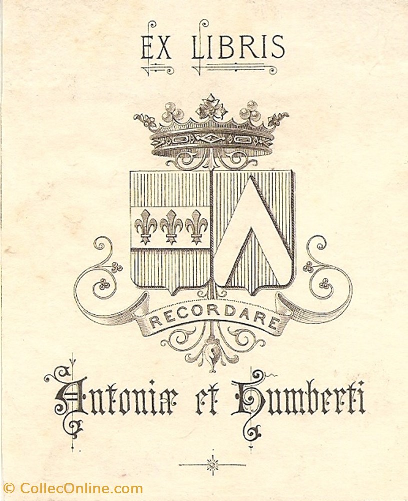 BEAUMONT d'ANTICHAMP vieux papier ex libri beaumont antichamp