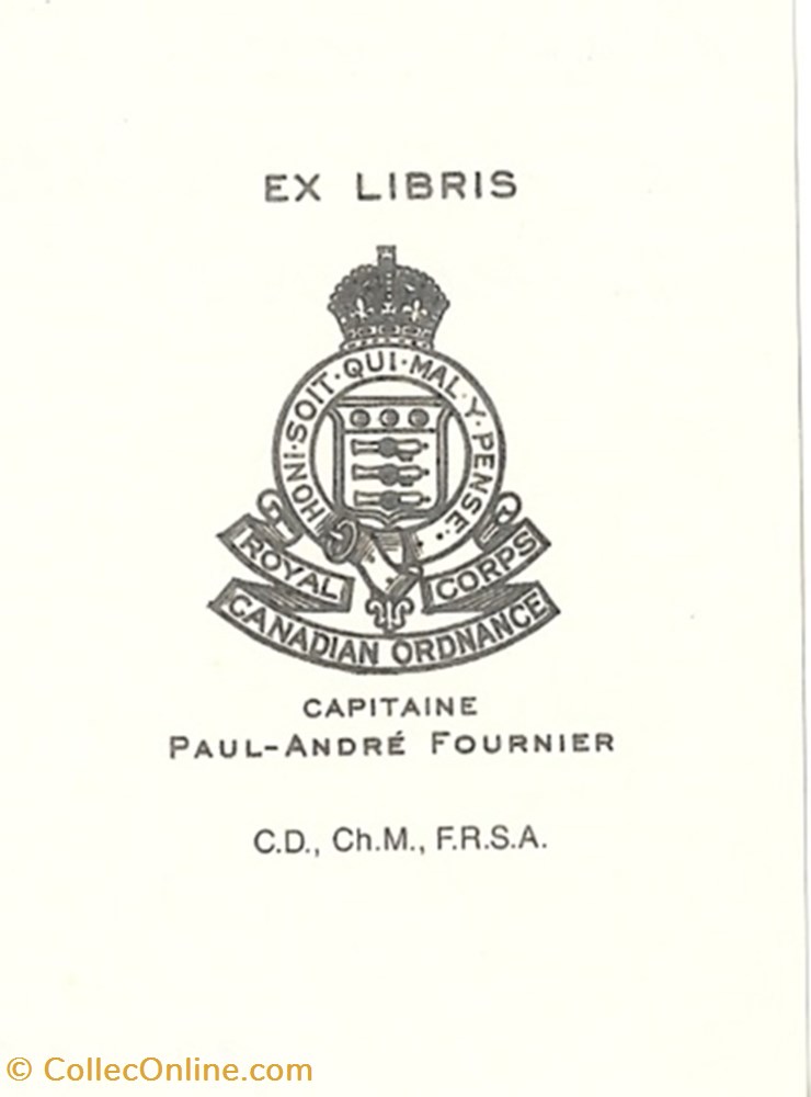 FOURNIER vieux papier ex libri fournier