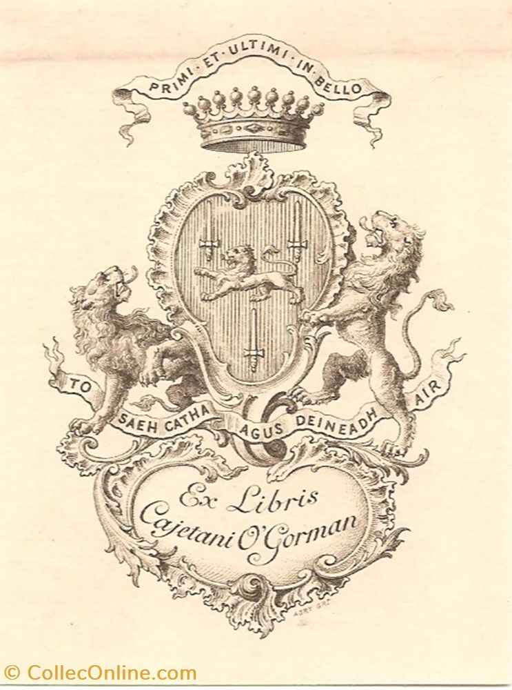 O'GORMAN vieux papiers ex libris gorman
