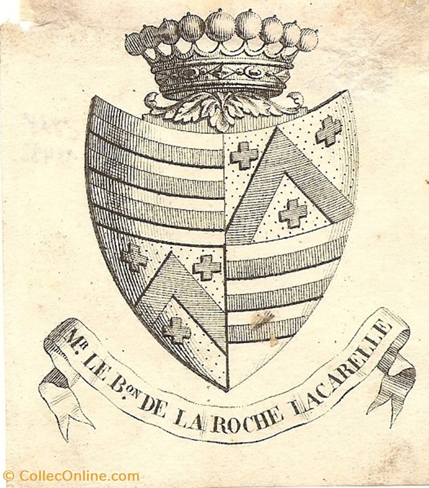 ROCHE LACARELLE vieux papier ex libri roche lacarelle