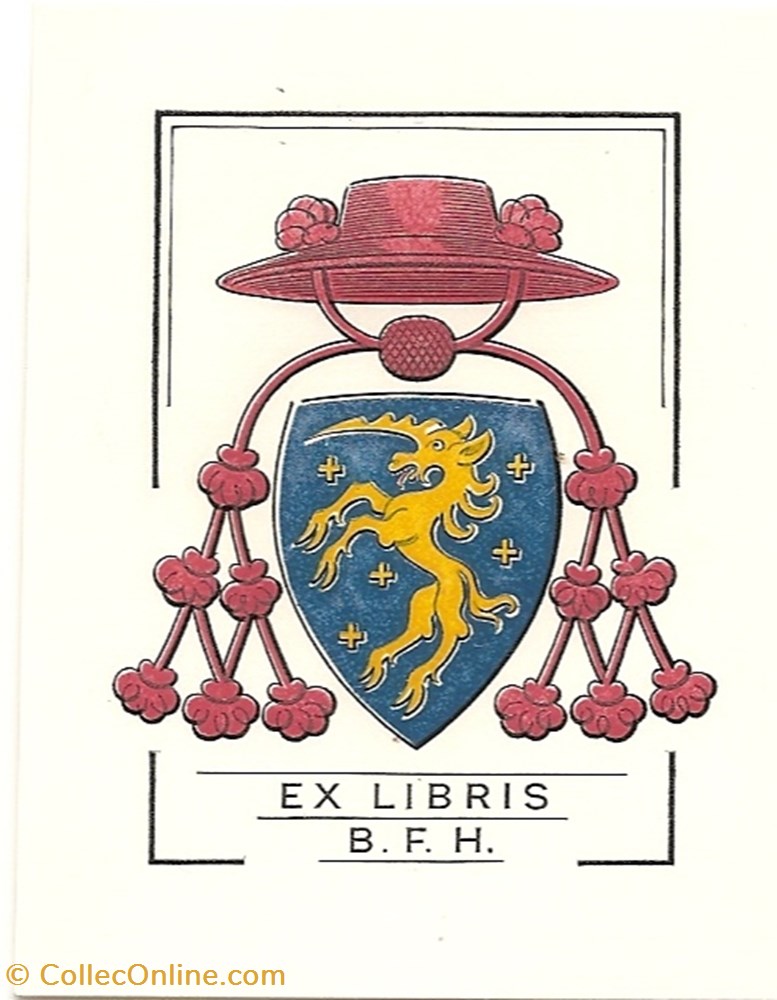 B.F.H. (HACK) vieux papiers ex libris b f h hack