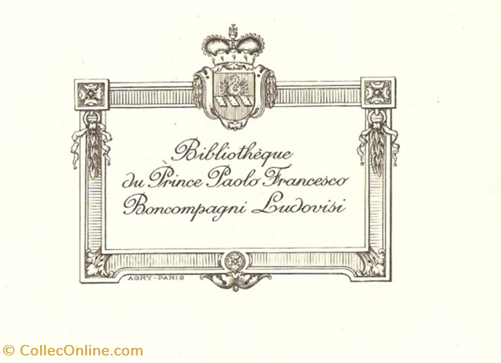 BONCOMPAGNI-LUDOVISI vieux papiers ex libris boncompagni ludovisi