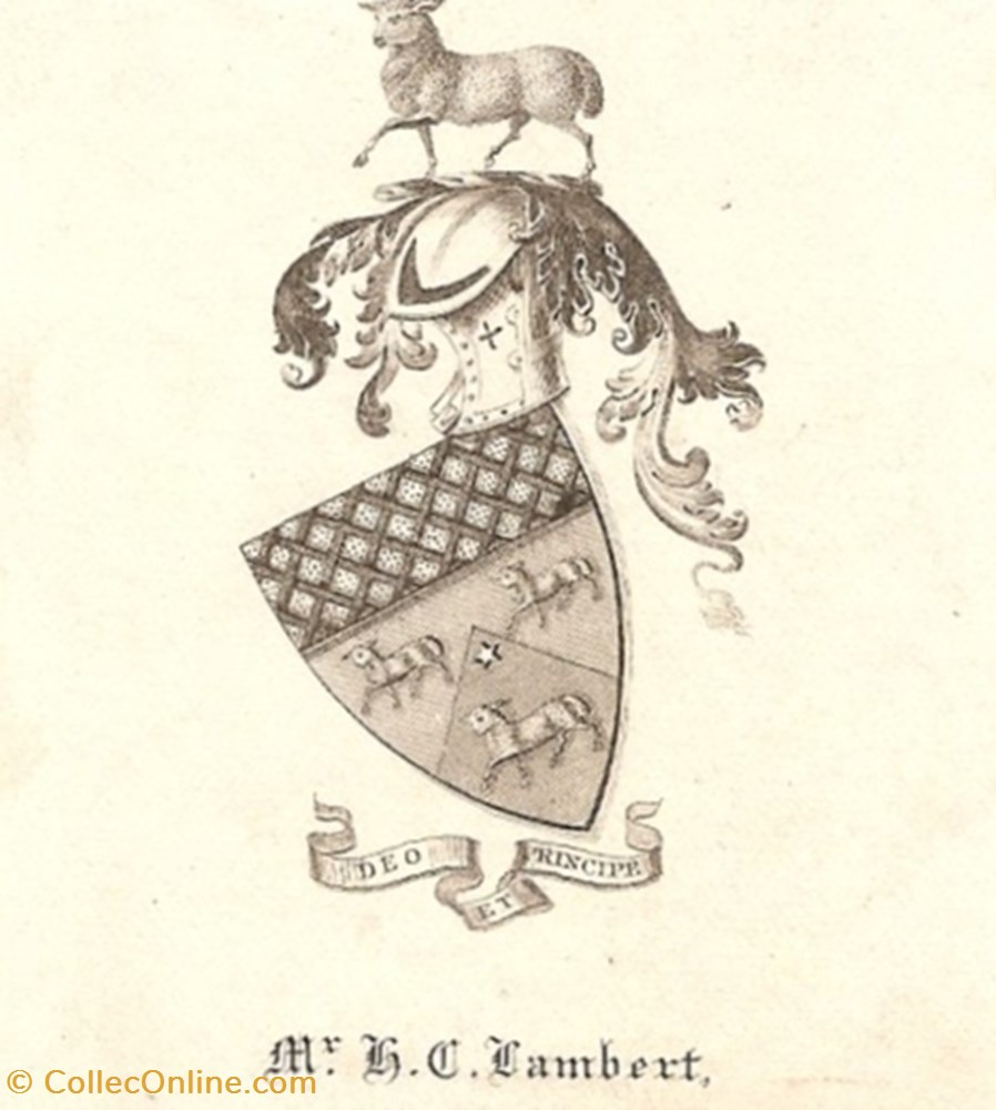LAMBERT vieux papier ex libri lambert