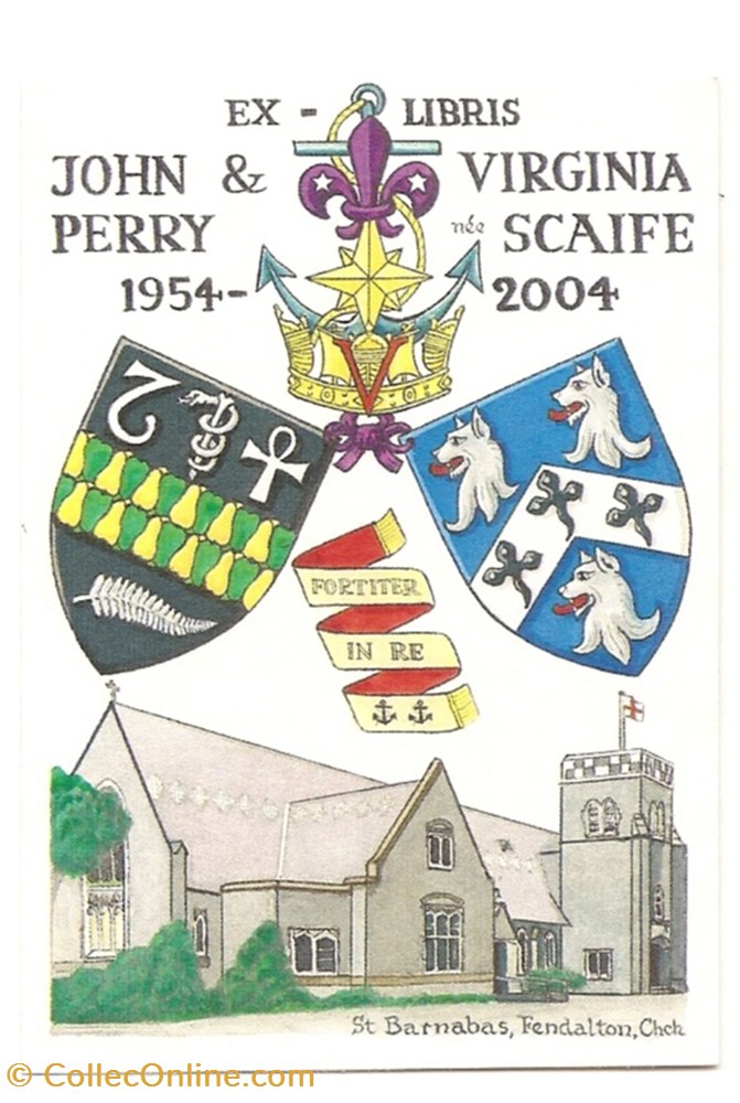PERRY - SCAIFE vieux papier ex libri perry scaife