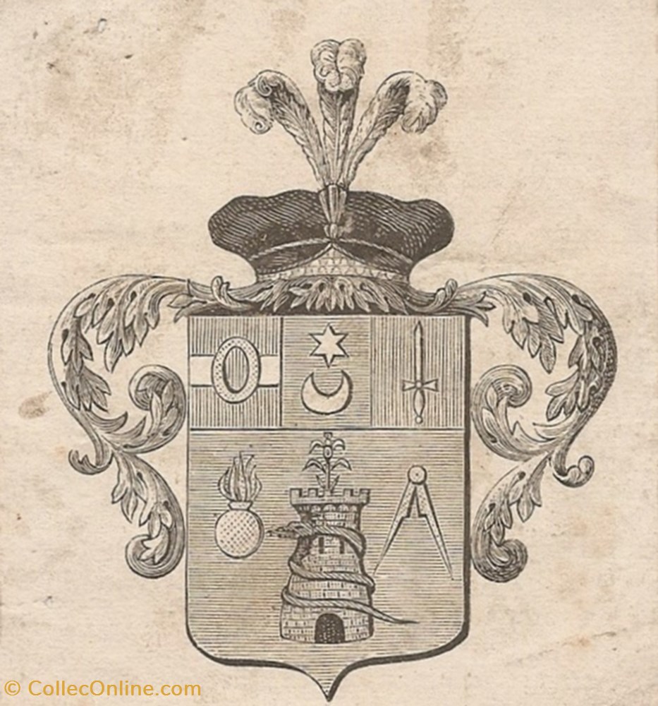 vieux papier ex libri sans legende haxo