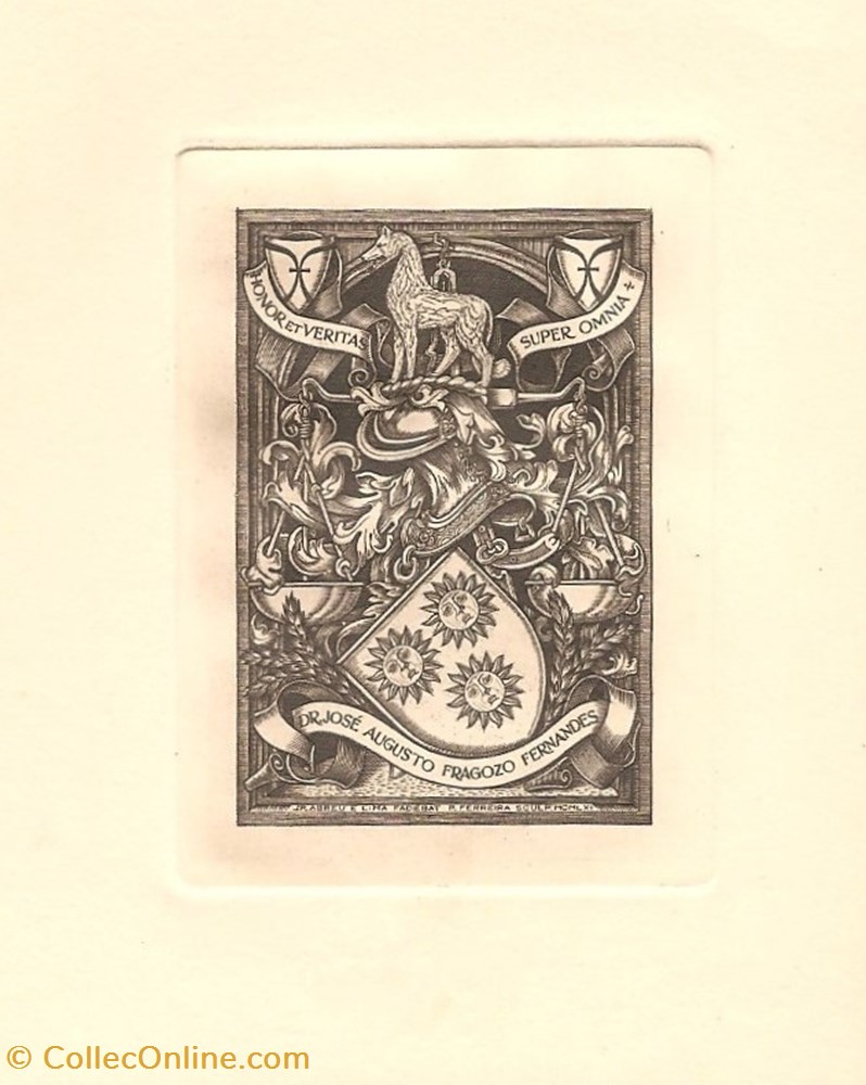 FRAGOZO FERNANDES vieux papiers ex libris fragozo fernandes