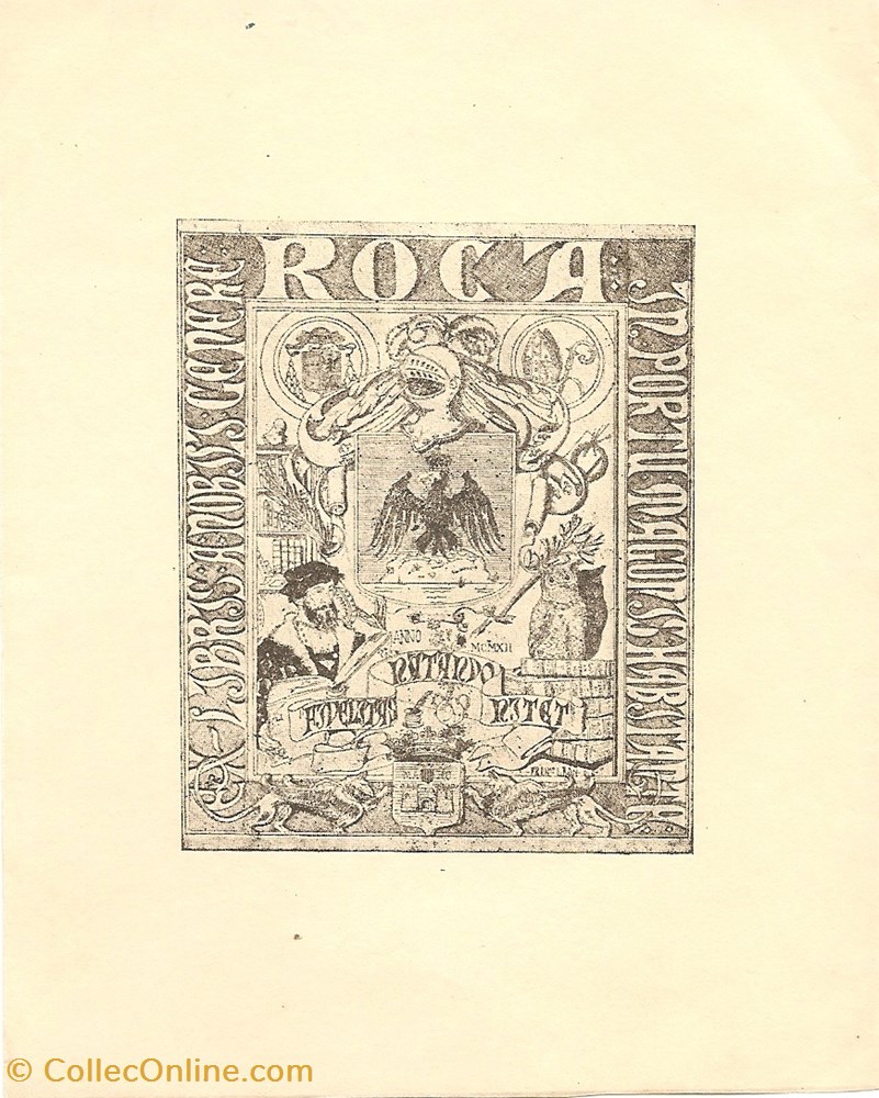 ROCA vieux papier ex libri roca