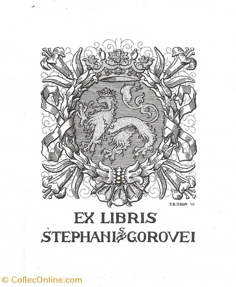 GOROVEI vieux papier ex libri gorovei