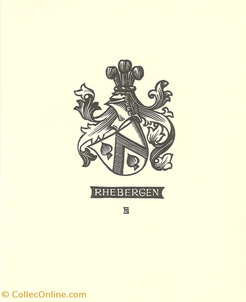 RHEBERGEN vieux papier ex libri rhebergen
