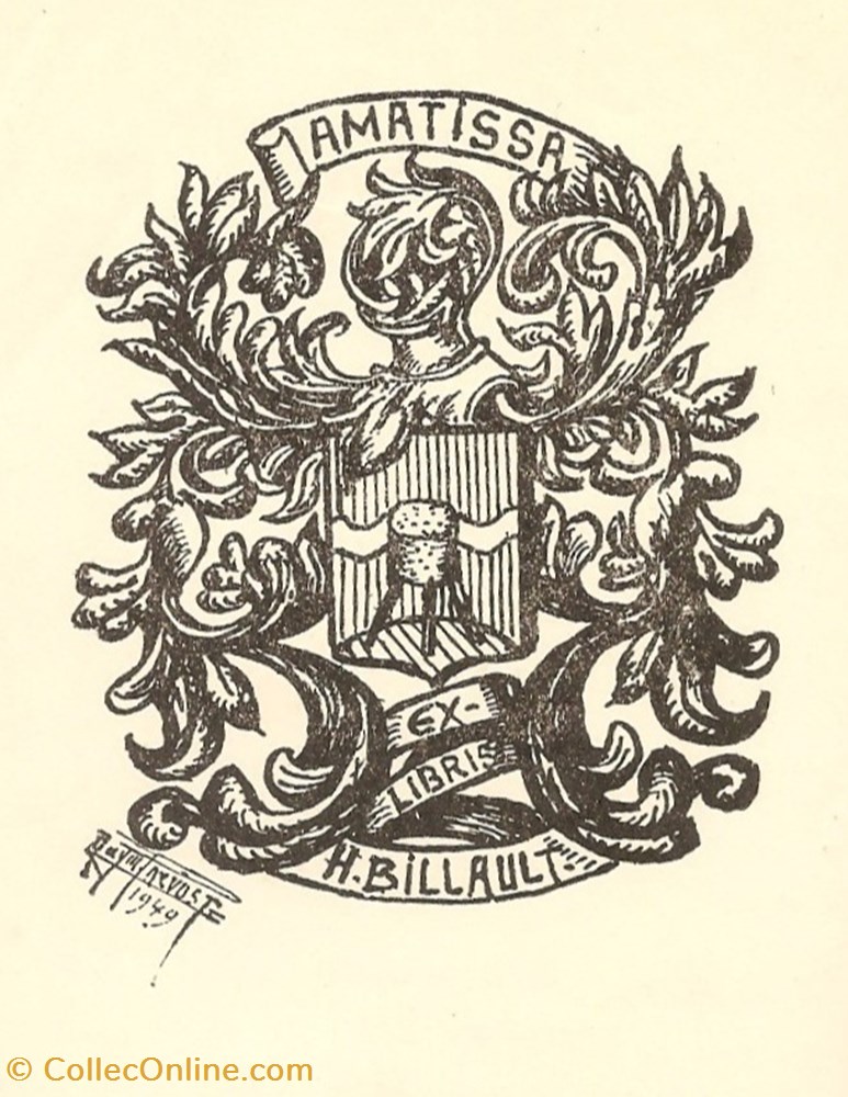 documents anciens ex libris billault