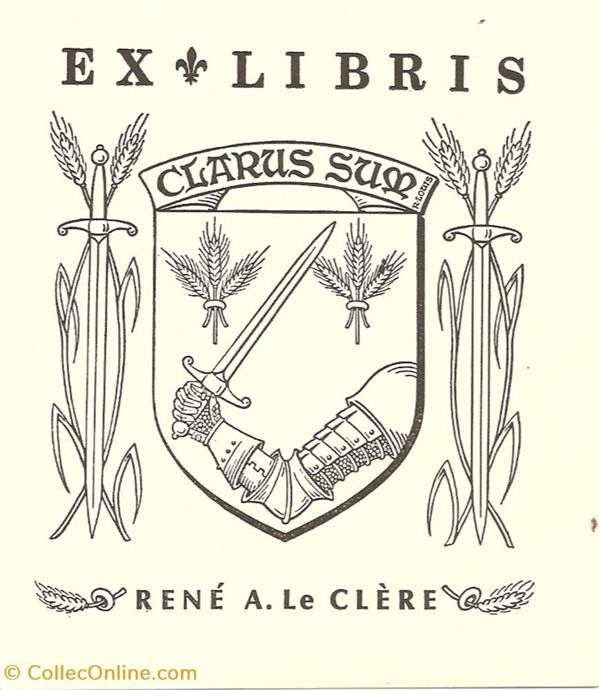 Le CLÈRE vieux papiers ex libris le clere