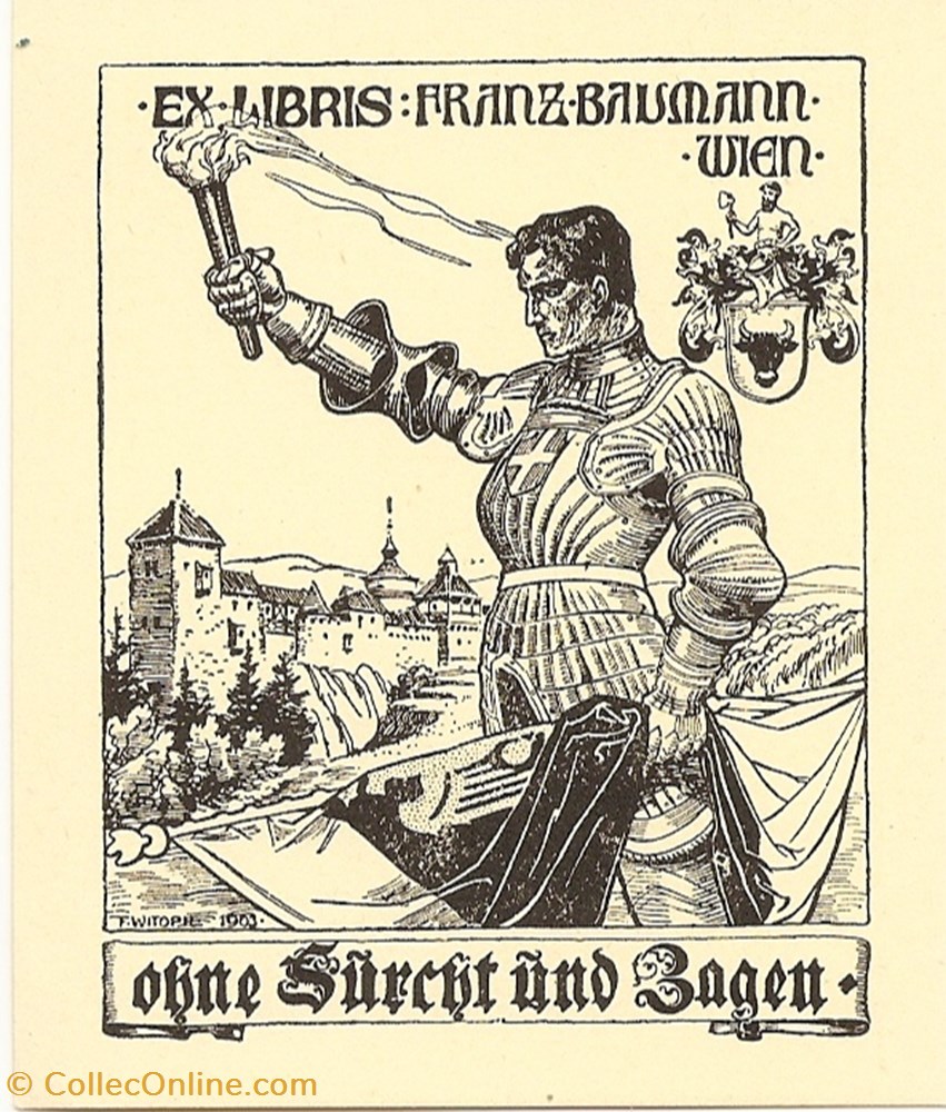BAUMANN vieux papier ex libri baumann
