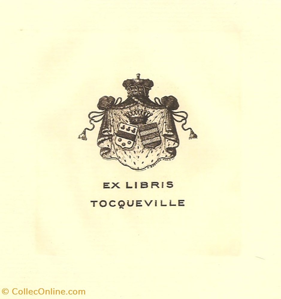 TOCQUEVILLE vieux papiers ex libris tocqueville