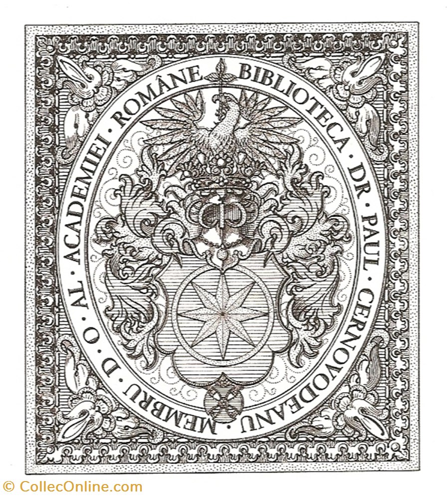 CERNOVODEANU vieux papier ex libri cernovodeanu