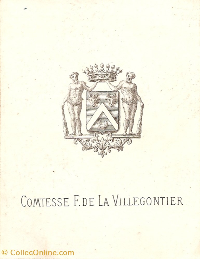 FRAIN de la VILLEGONTIER vieux papier ex libri frain de la villegontier