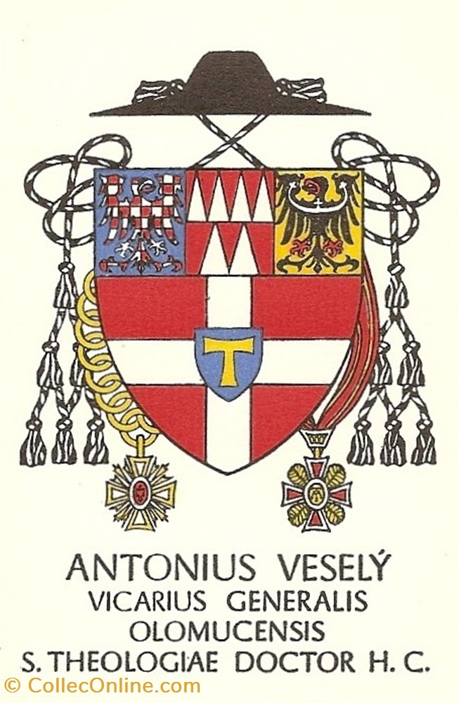 VESELÝ vieux papier ex libri vesely