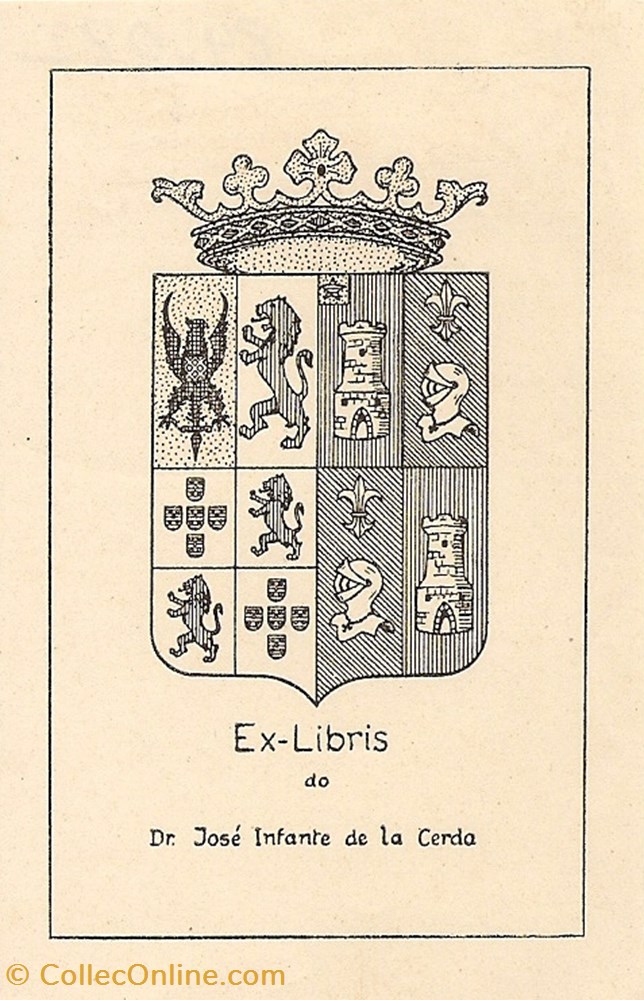 vieux papier ex libri infante de la cerda