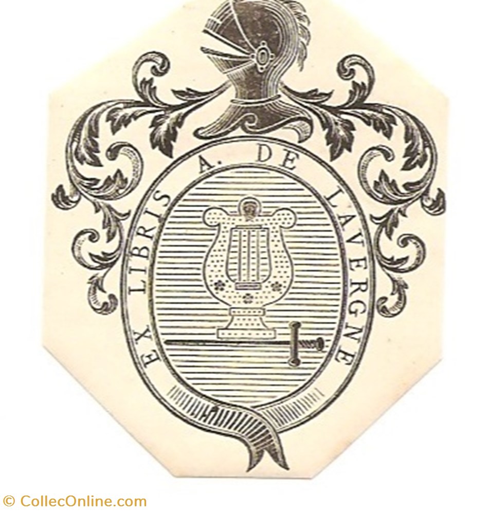 LAVERGNE vieux papiers ex libris lavergne