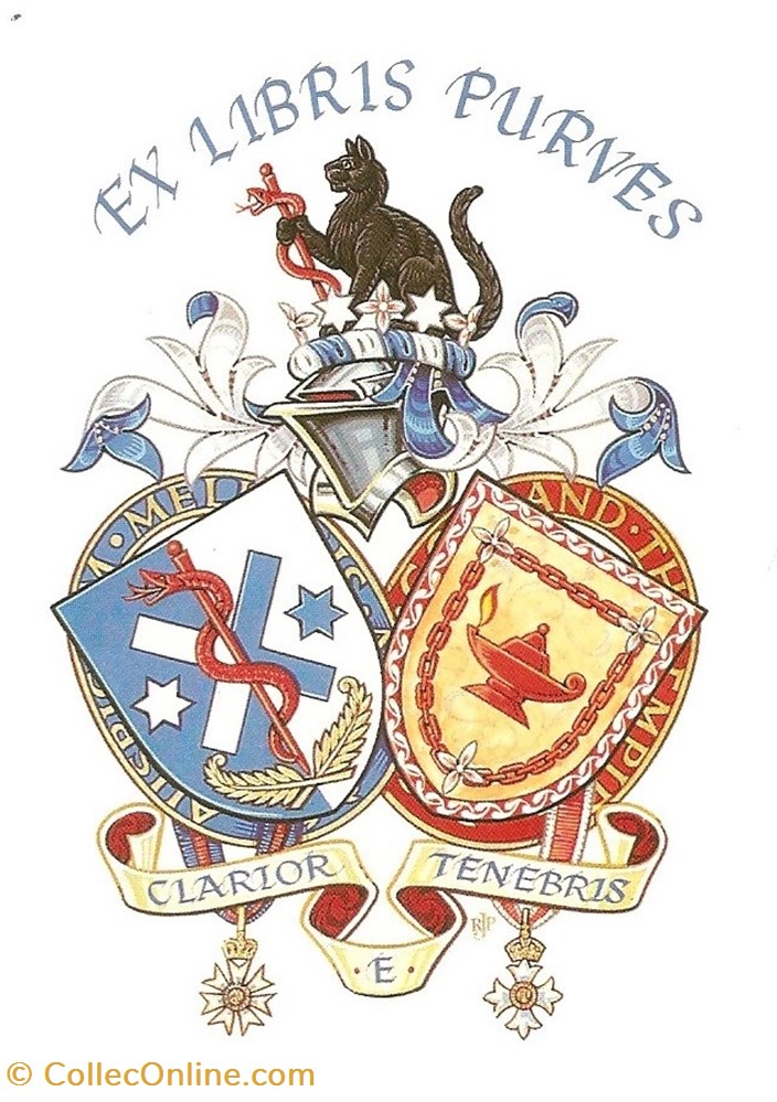 PURVES vieux papiers ex libris purves