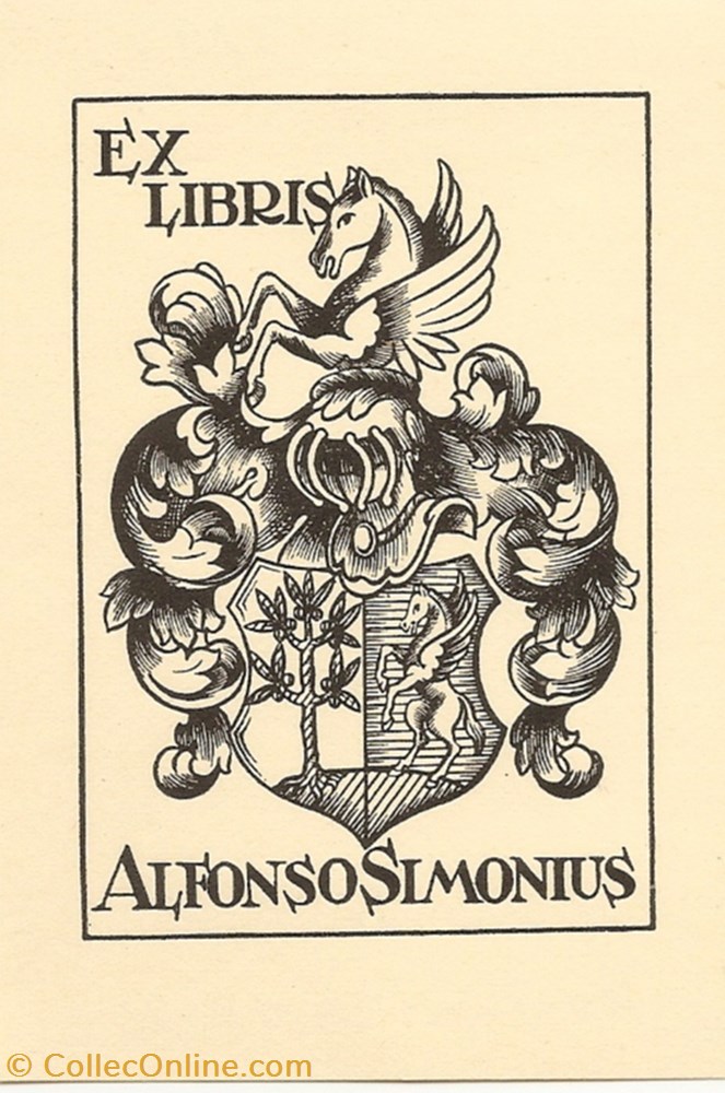 SIMONIUS vieux papier ex libri simonius