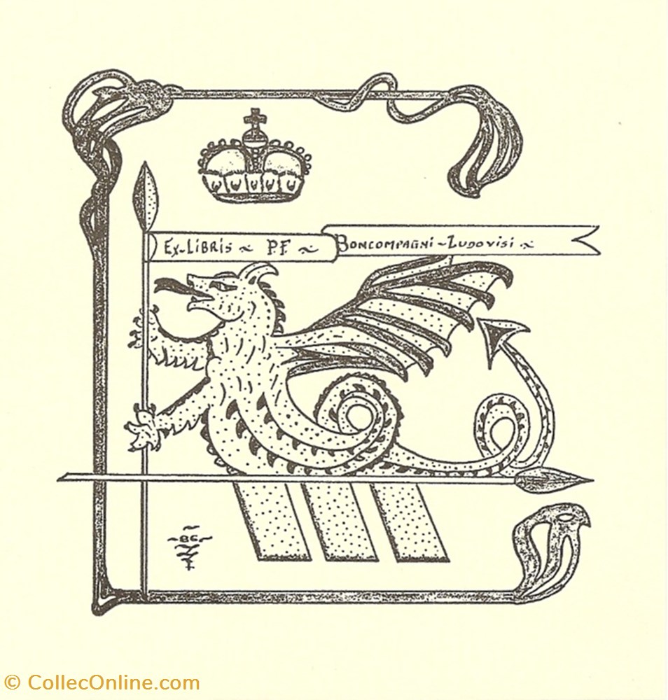 BONCOMPAGNI-LUDOVISI vieux papiers ex libris boncompagni ludovisi