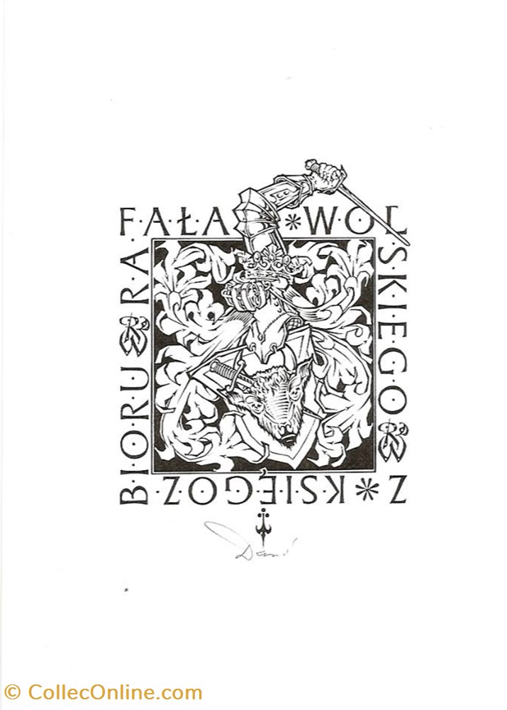 WOLSKIEGO Z'KIEGOZ vieux papier ex libri wolskiego kiegoz