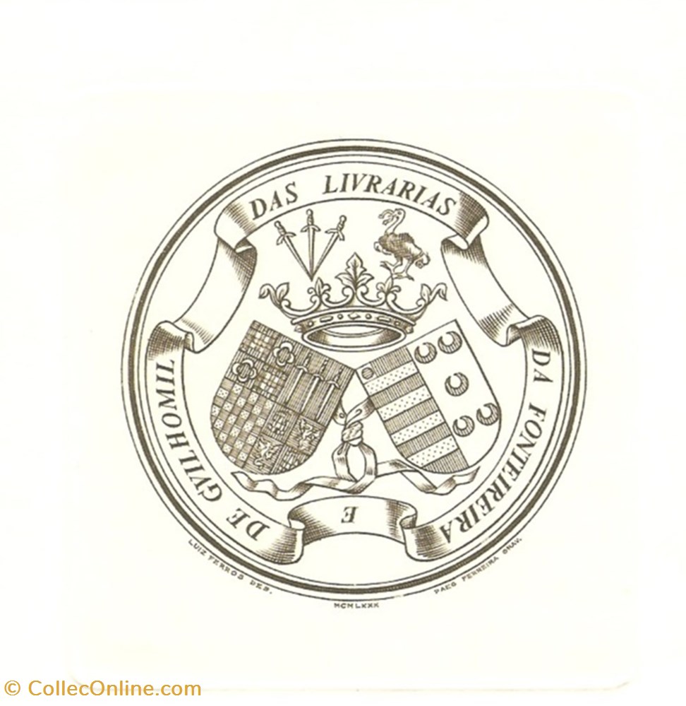 FONTEIREIRA e GUILHOMIL vieux papiers ex libris fonteireira e guilhomil