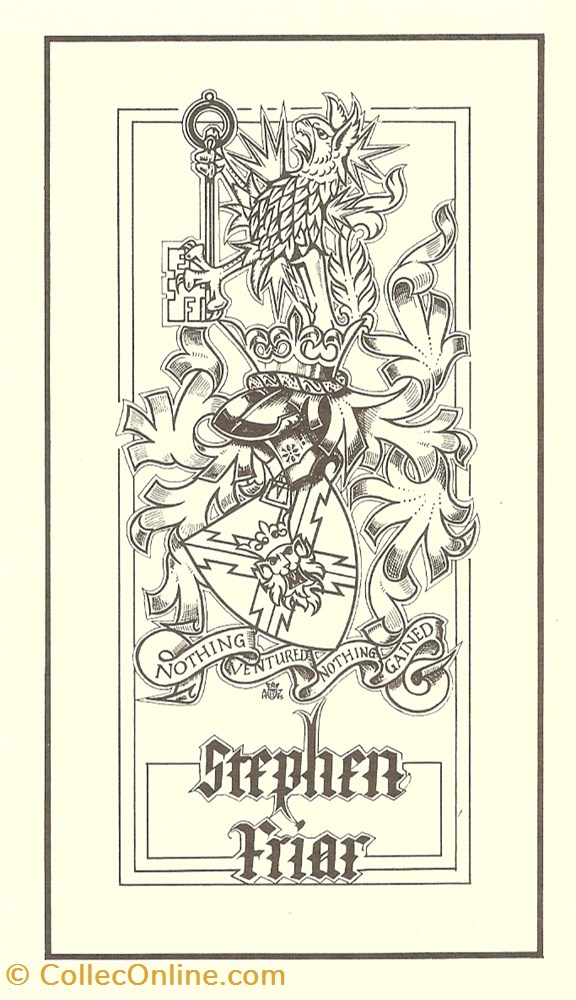 FRIAR vieux papier ex libri friar
