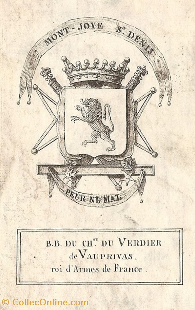 du VERDIER de VAUPRIVAS documents anciens ex libris du verdier de vauprivas