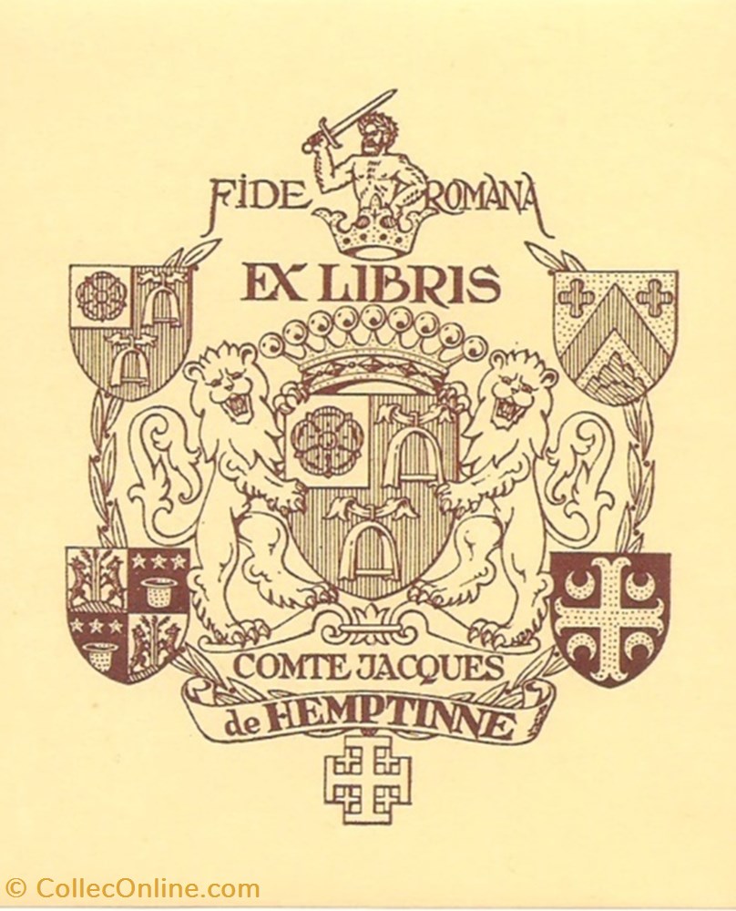 HEMPTINNE vieux papiers ex libris hemptinne