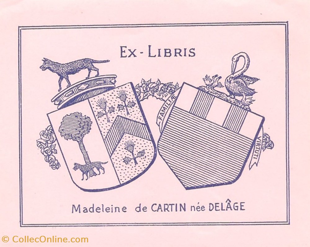 CARTIN vieux papiers ex libris cartin