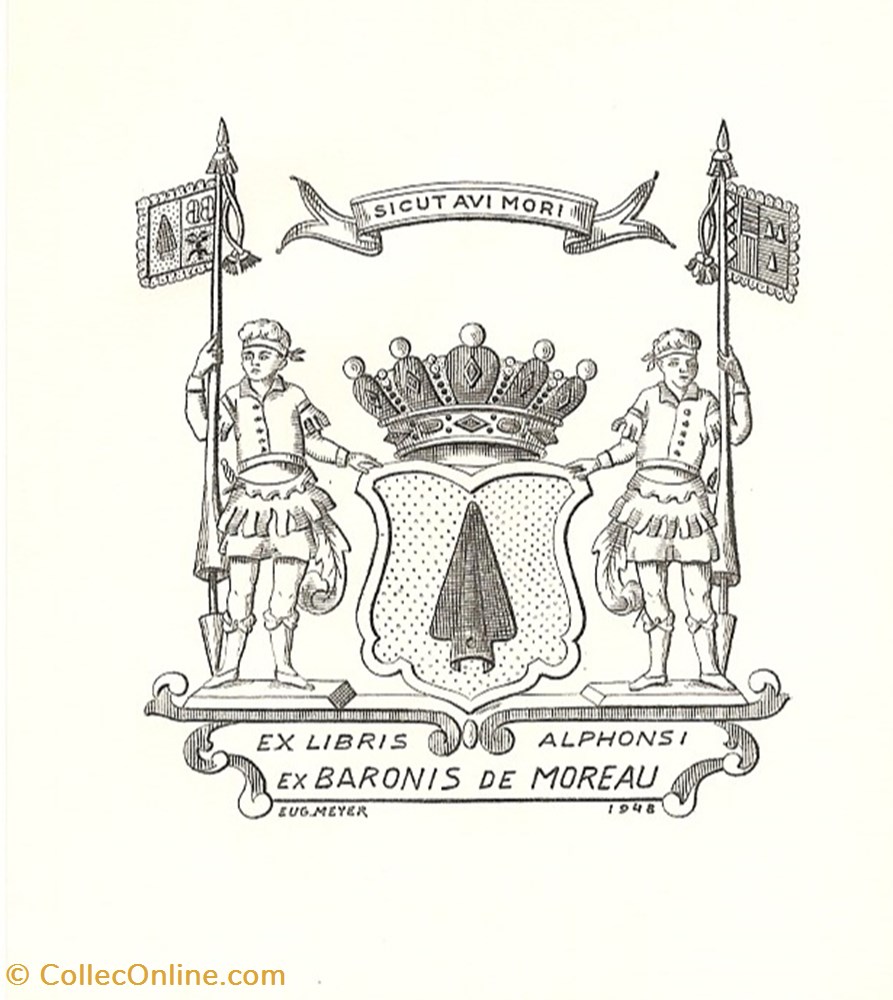 MOREAU vieux papiers ex libris moreau
