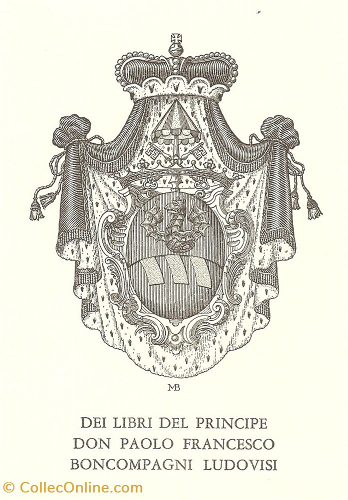 BONCOMPAGNI-LUDOVISI vieux papiers ex libris boncompagni ludovisi