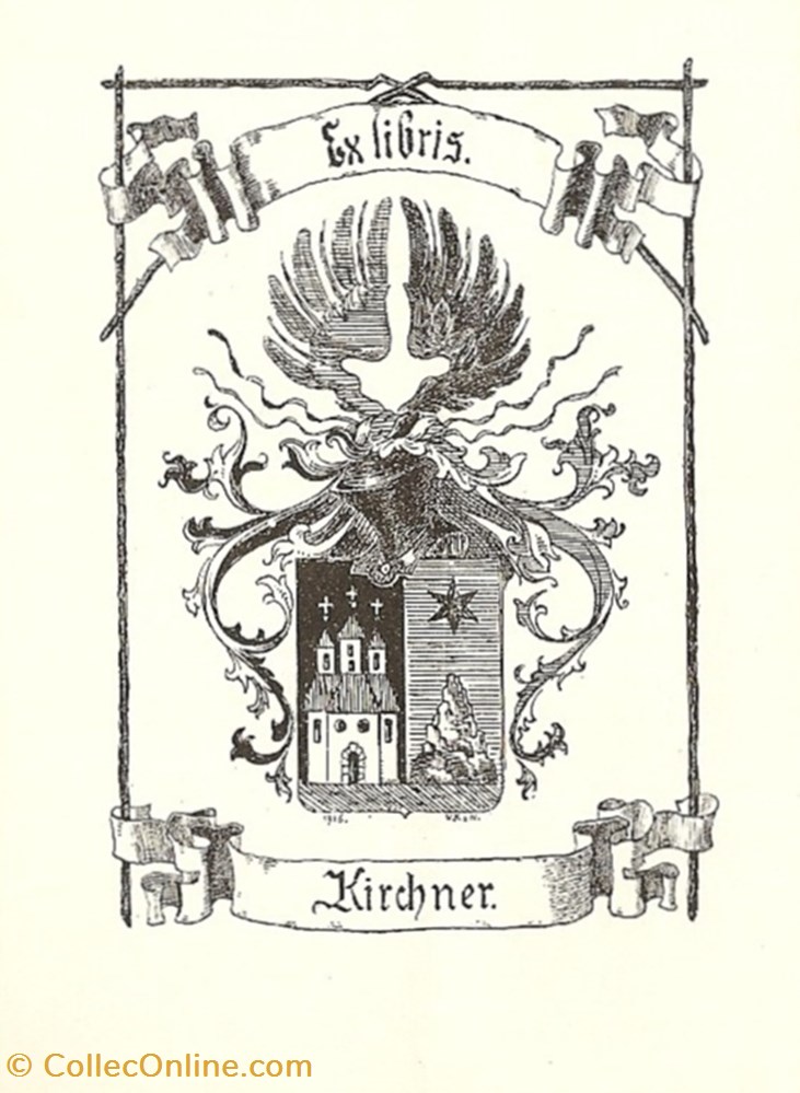 KIRCHNER vieux papier ex libri kirchner
