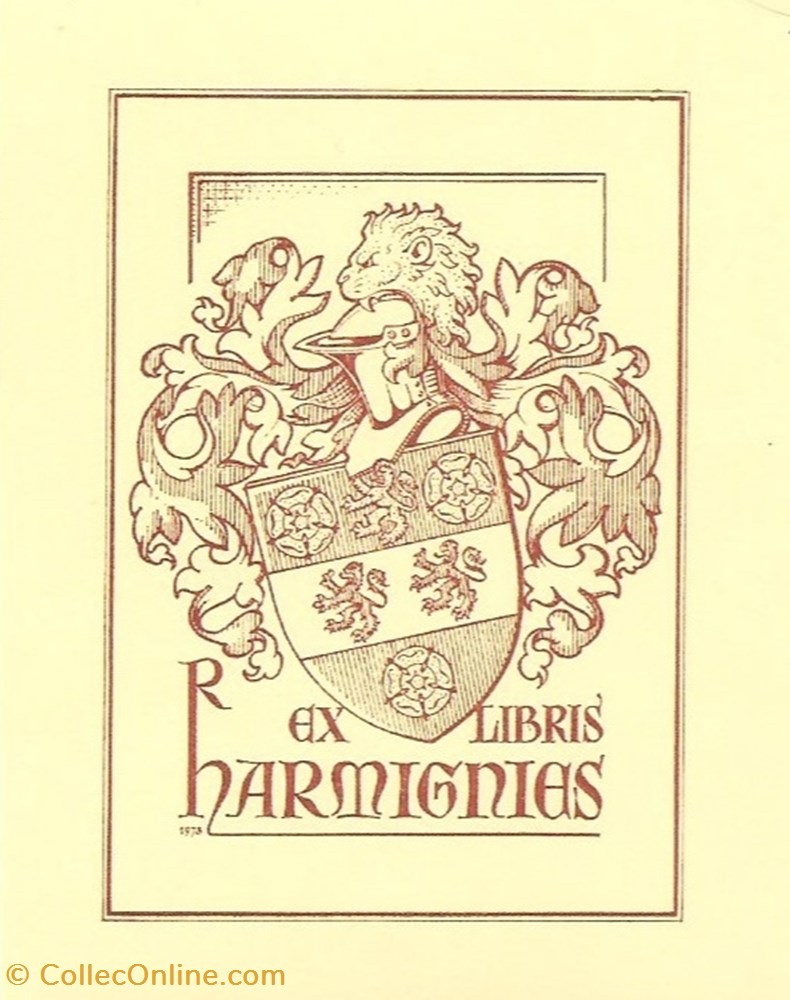 HARMIGNIES vieux papiers ex libris harmignies