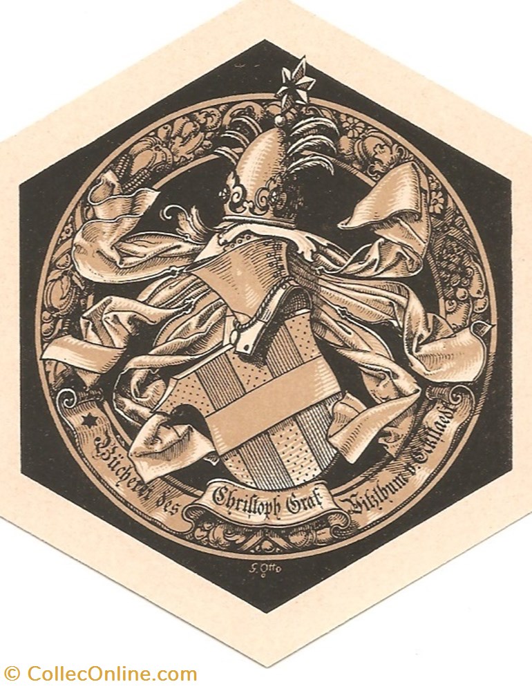 VITZHUM von ECKSTAEDT vieux papiers ex libris vitzhum von eckstaedt