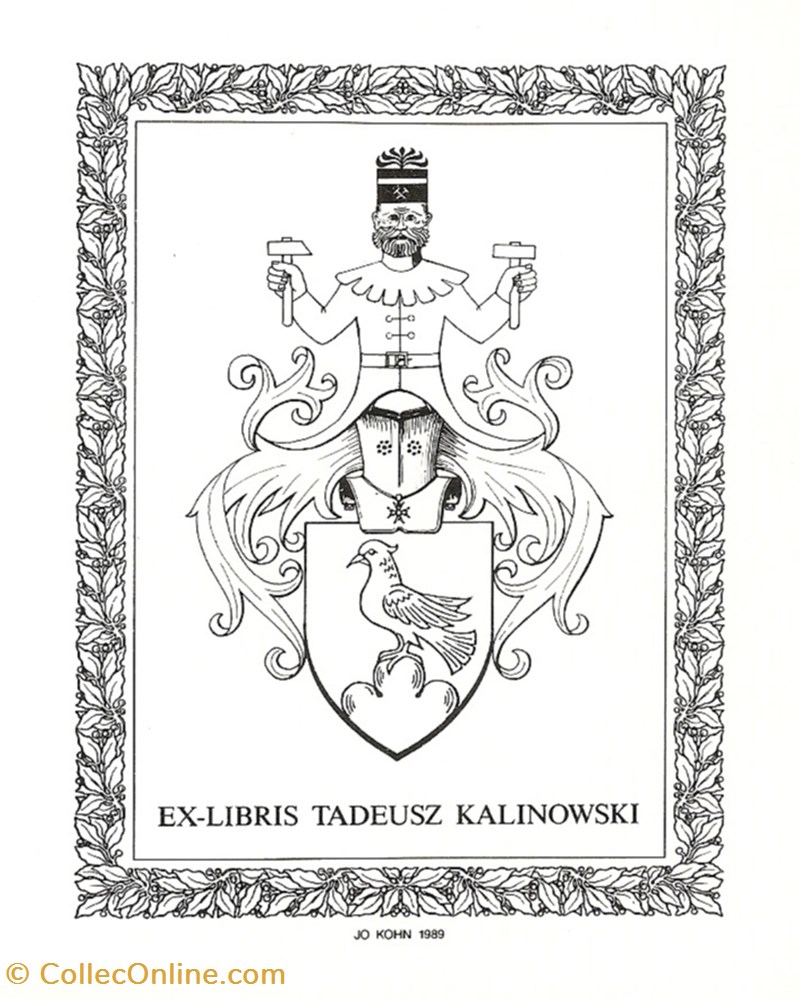 KALINOWSKI vieux papier ex libri kalinowski
