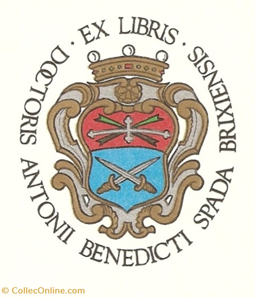 SPADA vieux papier ex libri spada