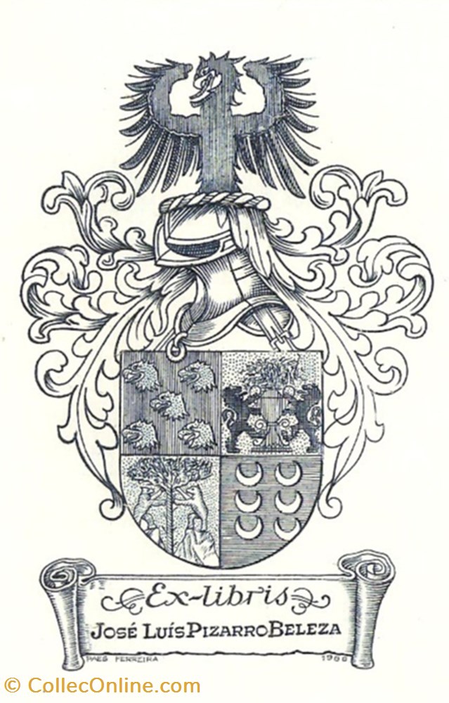 PIZARRO BELEZA vieux papiers ex libris pizarro beleza