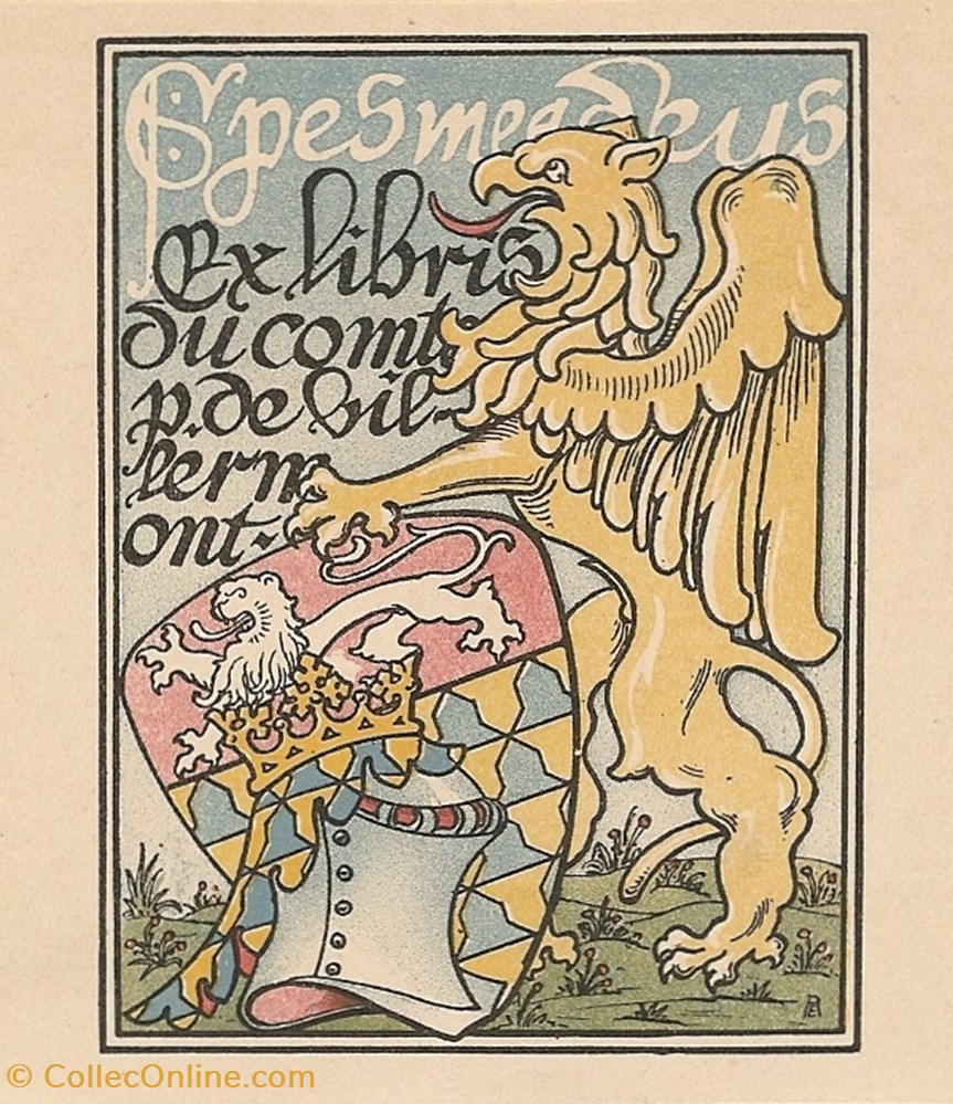 VILLERMONT vieux papiers ex libris villermont