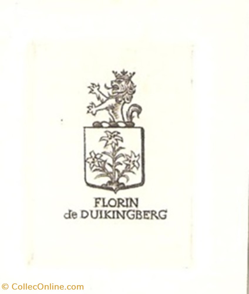FLORIN de DUIKINGBERG vieux papiers ex libris florin de duikingberg