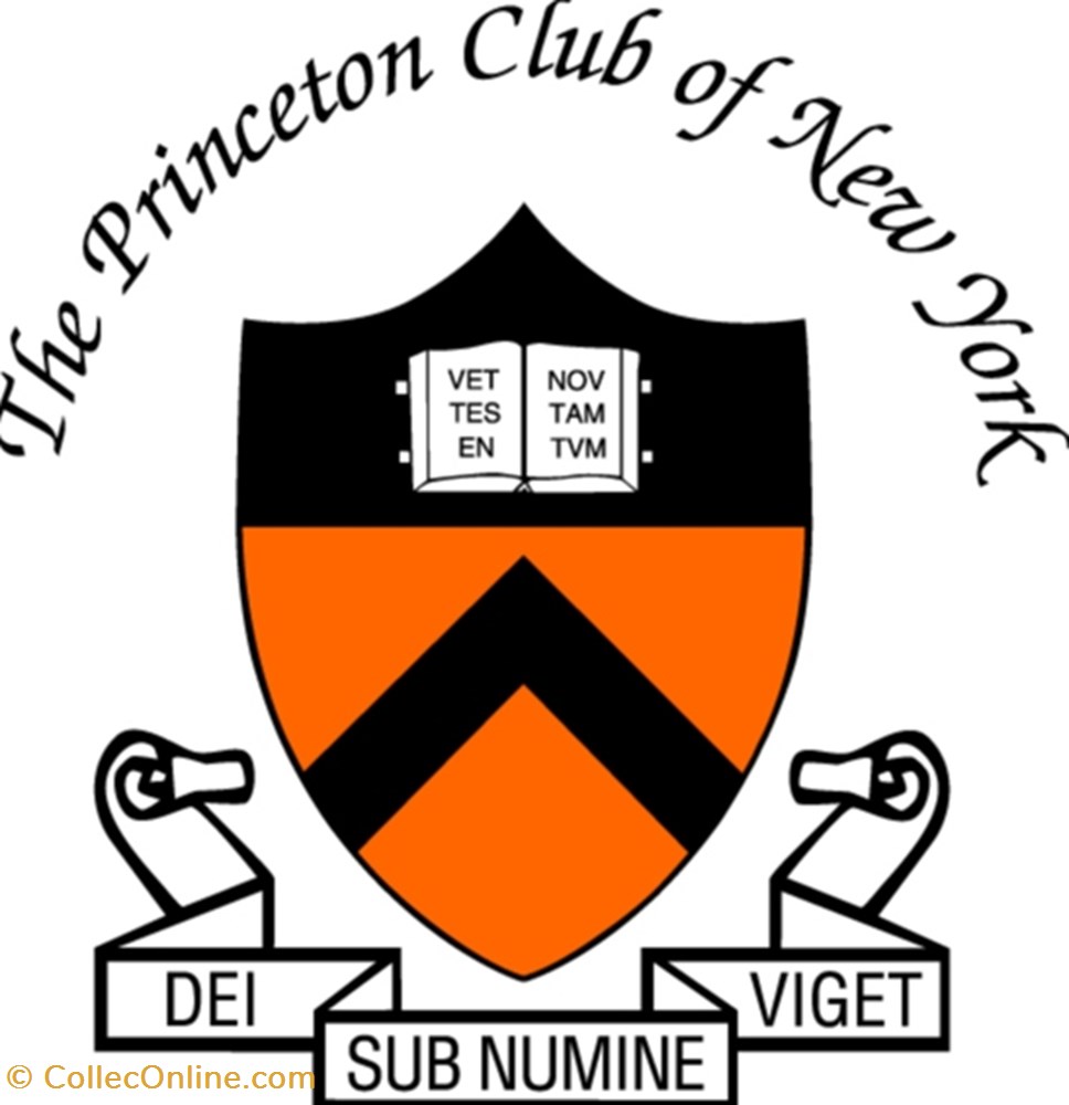 PRINCETON CLUB LIBRARY vieux papier ex libri princeton club library