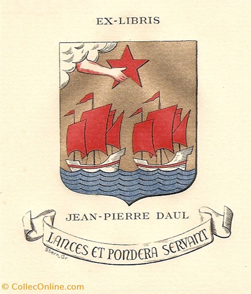vieux papier ex libri daul